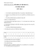 Đề cương ôn tập học kì 2 môn Địa lí 6 năm 2018-2019 - Trường THCS Long Toàn