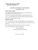 Đề cương ôn tập học kì 1 môn Lịch sử 6 năm 2019-2020 - Trường THCS Lê Quang Cường