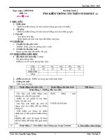 Giáo án Tin học 9 - Bài thực hành 2 (Tiết 11: Tìm kiếm thông tin trên Internet)