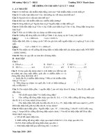 Đề cương ôn tập học kì 2 môn Vật lí 7 năm 2018-2019 - Trường THCS Thanh Quan