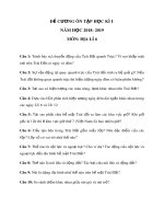 Đề cương ôn tập học kì 1 môn Địa lí 6 năm 2018-2019 - Trường THCS Long Toàn