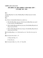 Đề cương ôn tập chương 1 Hình học lớp 7 năm 2019-2020 - Trường THCS Long Toàn