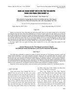 Nhân lực doanh nghiệp nhỏ và vừa tỉnh Thái Nguyên trong cách mạng công nghiệp 4.0