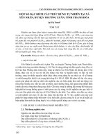 Một số đặc điểm cấu trúc rừng tự nhiên tại xã Yên Nhân, huyện Thường Xuân, tỉnh Thanh Hóa