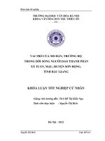 Tóm tắt Khóa luận tốt nghiệp: Vai trò của mo bản, trưởng họ trong đời sống người Dao Thanh Phán xã Tuấn Mậu, huyện Sơn Động, tỉnh Bắc Giang