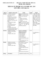 Đề cương ôn tập học kì 2 môn Tiếng Anh 8 năm 2018-2019 - Trường THCS Ngô Mây (Đại trà)