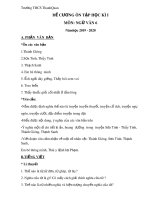 Đề cương ôn tập học kì 1 môn Ngữ văn 6 năm 2019-2020 - Trường THCS Thanh Quan