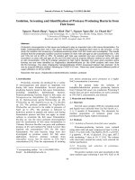 Isolation, screening and identification of protease producing bacteria from fish sauce