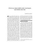 Về sự lựa chọn chiến lược cách mạng giải phóng dân tộc