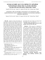 Đánh giá hiệu quả tài chính của mô hình nuôi dê bán chăn thả và nuôi chuồng tại huyện Duyên Hải, tỉnh Trà Vinh
