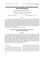 Liên kết giữa hộ nông dân với doanh nghiệp trong kinh doanh nông nghiệp: Một số lý luận và thực tiễn