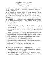 Đề cương ôn tập học kì 1 môn GDCD 6 năm 2019-2020 - Trường THCS Trần Văn Ơn