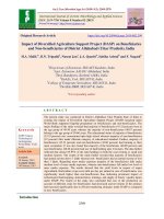 Impact of diversified agriculture support project (DASP) on beneficiaries and non-beneficiaries of district Allahabad (Uttar Pradesh), India