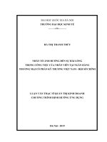 Nhân tố ảnh hưởng đến sự hài lòng trong công việc của nhân viên tại ngân hàng thương mại cổ phần kỹ thương việt nam – hội sở chính 