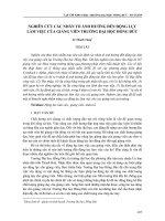 Nghiên cứu các nhân tố ảnh hưởng đến động lực làm việc của giảng viên trường Đại học Hồng Đức