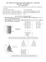 Đề cương ôn tập học kì 1 môn Công nghệ 8 năm 2019-2020 - Trường THCS Tân Bình