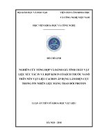 Luận án Tiến sĩ Khoa học vật liệu: Nghiên cứu tổng hợp và đánh giá tính chất vật liệu xúc tác Pt và hợp kim Pt có kích thước nanô trên nền vật liệu cacbon áp dụng làm điện cực trong pin