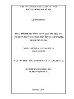 Thực hành quyền công tố và kiểm sát điều tra các vụ án về ma túy từ thực tiễn huyện Chương Mỹ, thành phố Hà Nội (Luận văn thạc sĩ)