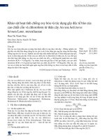 Khảo sát hoạt tính chống oxy hóa và tác dụng gây độc tế bào của cao chiết cồn và chloroform từ thân cây An xoa helicteres hirsuta Lour. sterculiaceae