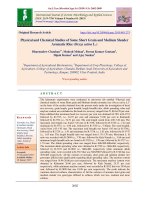 Physical and chemical studies of some short grain and medium slender aromatic rice (Oryza sativa L.)