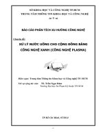 Báo cáo phân tích xu hướng công nghệ: Xử lý nước uống cho cộng đồng bằng công nghệ xanh (công nghệ plasma)