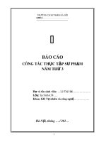 Báo cáo: Công tác thực tập sư phạm năm thứ 3