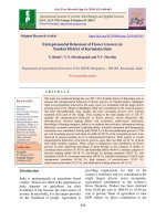 Entrepreneurial behaviour of flower growers in Tumkur district of Karnataka state