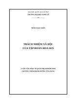 Trách nhiệm xã hội của tập đoàn hoa sen 