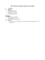 Đề cương ôn tập học kì 1 môn Hóa học 9 năm 2019-2020 - Trường THCS&THPT Võ Nguyên Giáp