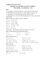 Đề cương ôn tập kiểm tra 1 tiết môn Số học 6 năm 2019-2020 - Trường THCS Long Toàn