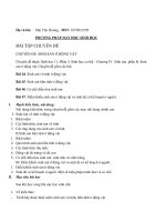 Bài tập chuyên đề môn Phương pháp dạy học Sinh học lớp 11: Chuyên đề sinh sản ở động vật