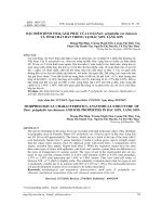 Đặc điểm hình thái, giải phẫu của loài Paris polyphyllla var chinensis và tính chất đất trồng tại Bắc Sơn, Lạng Sơn
