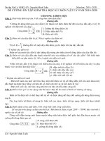 Đề cương ôn tập học kì 1 môn Vật lí 9 năm 2019-2020 - Trường THCS&THPT Võ Nguyên Giáp