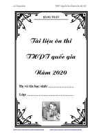 Tài liệu ôn thi THPT quốc gia môn Toán năm 2020