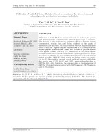 Nghiên cứu tận dụng xương cá thác lác còm (Chitala chitala) để sản xuất bột đạm và bột khoáng bằng phương pháp thủy phân enzyme