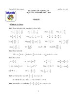 Đề cương ôn tập học kì 1 môn Toán 7 năm 2019-2020 - Trường THCS Phước Nguyên