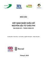 Báo cáo Việt Nam nhập khẩu gỗ nguyên liệu từ Châu Phi: Giai đoạn 2015 – Tháng 6 năm 2018
