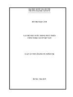 Vai trò nhà nước trong phát triển công nghệ cao ở việt nam 