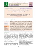 Paddy crop status in Tamil Nadu – A statistical analysis