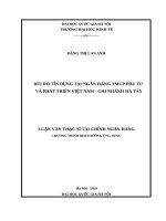 Rủi ro tín dụng tại ngân hàng TMCP đầu tư và phát triển việt nam  chi nhánh hà tây 