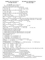 Đề cương ôn tập học kì 2 môn Hóa học 9 năm 2018-2019 - Trường THCS Thanh Quan