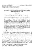 Các nhân tố ảnh hưởng đến chuyển đổi nông nghiệp ở thành phố Hồ Chí Minh