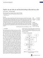 Nghiên cứu qui trình sản xuất bột dinh dưỡng từ đậu nành nảy mầm