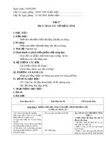 Giáo án Tin học lớp 7 - Bài 5: Thao tác với bảng tính