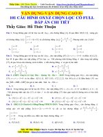 Hồ thức thuận 101 câu vận dụng  vận dụng cao tuyển chọn