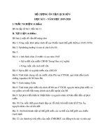 Đề cương ôn tập học kì 1 môn Lịch sử 9 năm 2019-2020 - Trường THCS Thăng Long