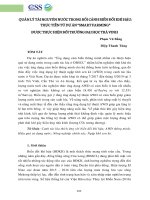 Quản lý tài nguyên nước trong bối cảnh biến đổi khí hậu: Thực tiễn từ dự án “Smart Farming” được thực hiện bởi trường Đại học Trà Vinh