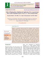 Effect of planting dates, mulching and application of GA3 on growth and flower yield of marigold (Tagetes erecta L.) cv. ‘Pusa Narangi Gainda’