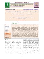 Constraint analysis of the farm innovators in Southern Karnataka, India