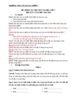 Đề cương ôn tập học kì 1 môn Tin học 7 năm 2019-2020 - Trường THCS Lê Quang Cường